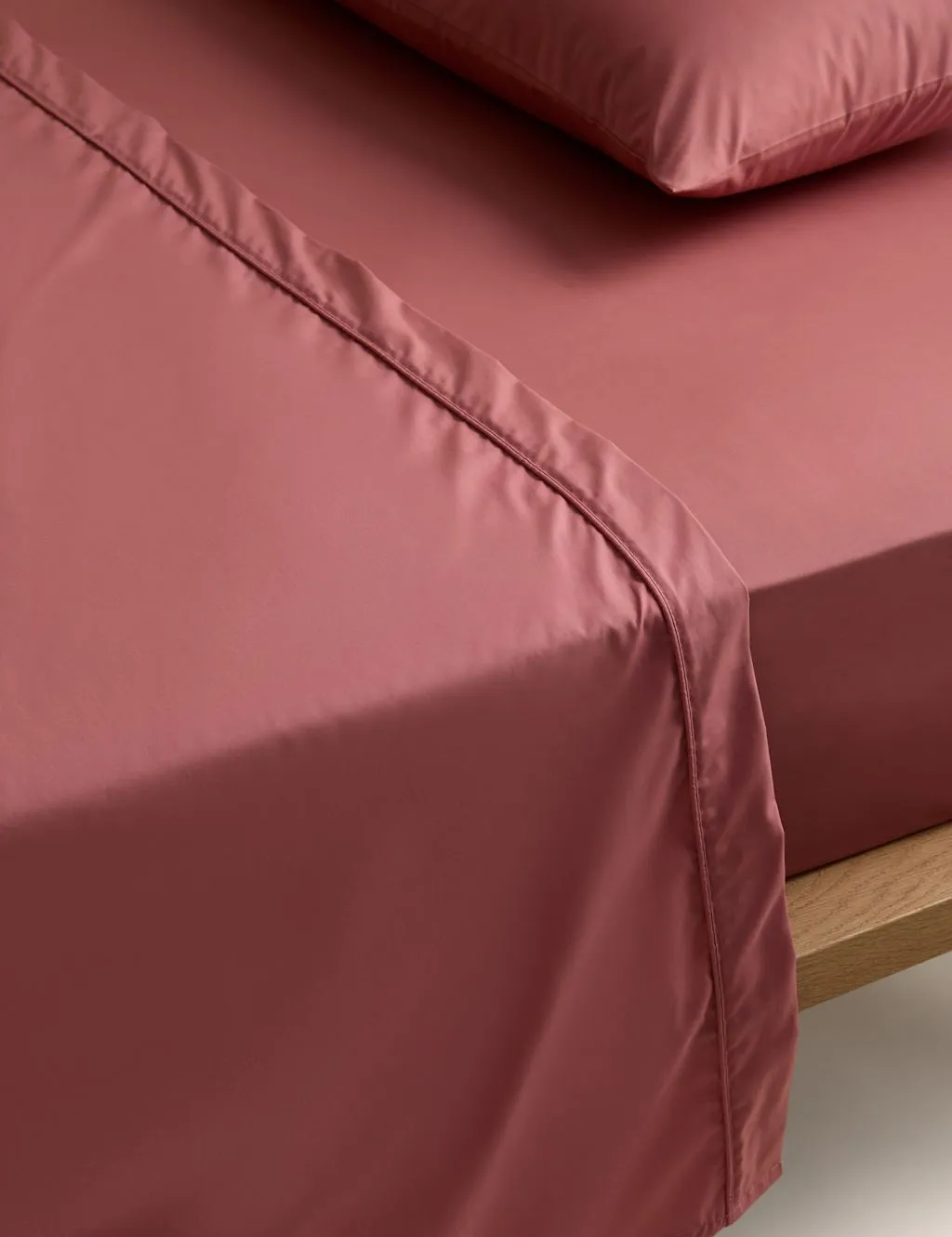 M&S Egyptian Cotton 230 Thread Count Flat Sheet Clay