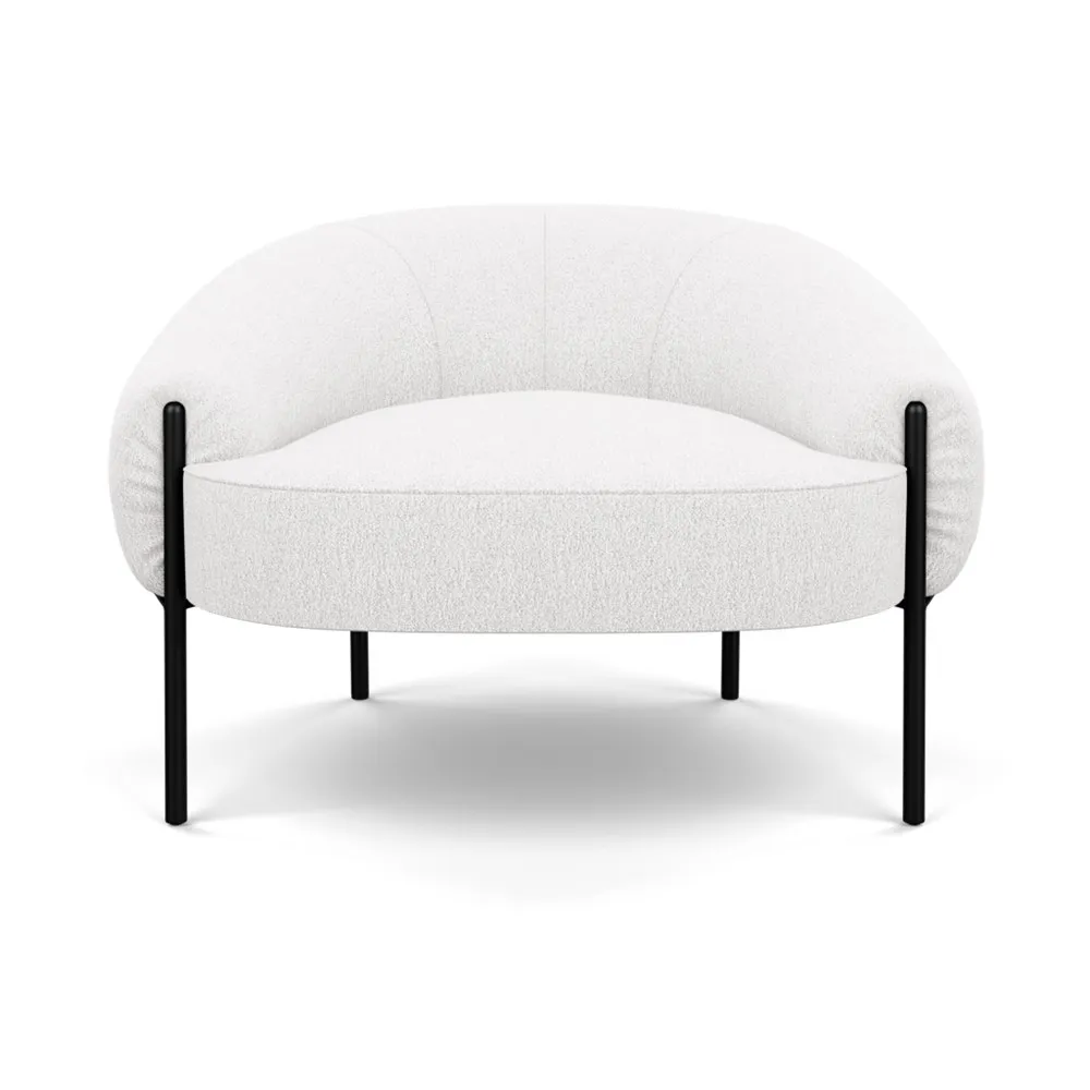 Heal's Isola Armchair Loop Boucle Polar Black Feet