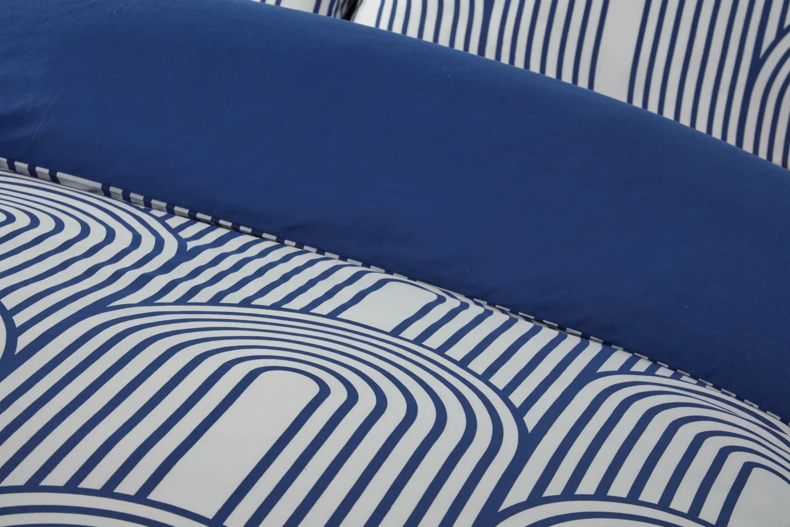 Rapport Home Arches Geometric Polycotton Duvet Cover Set With Pillowcase in Blue 3