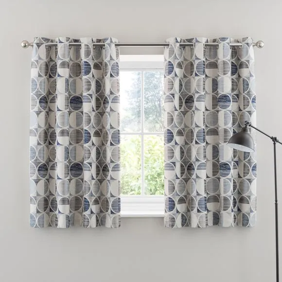 Cai Circle Jacquard Eyelet Curtains 5