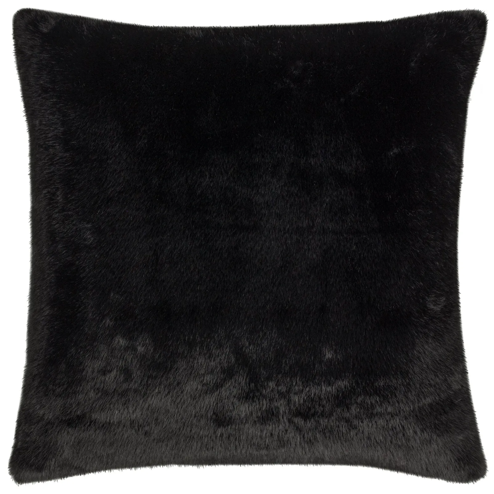 Paoletti Stanza Faux Fur Cushion in Jet Black 2
