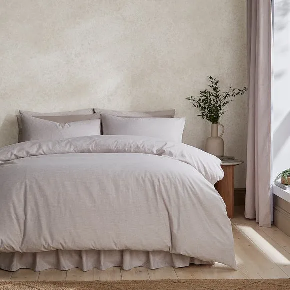 Chambray Microfibre Duvet Cover & Pillowcase Set 1