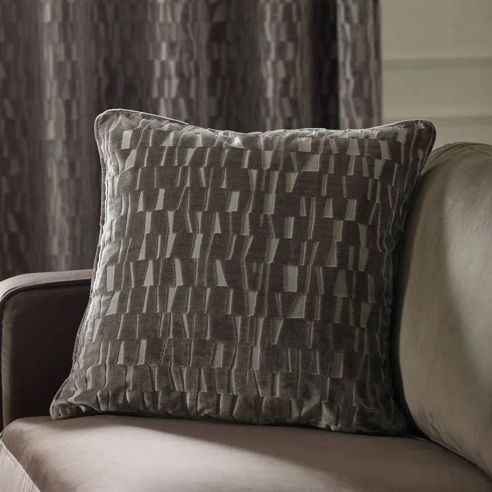 Paoletti Manhattan Velvet Cushion in Natural