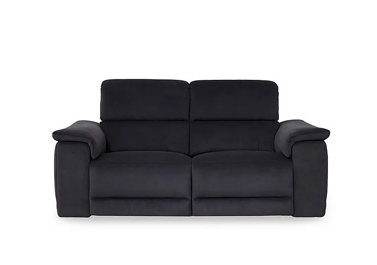 Genius Fabric 3 Seater Power Recliner Sofa with Power Headrest and Bluetooth Speakers - Iron Grey