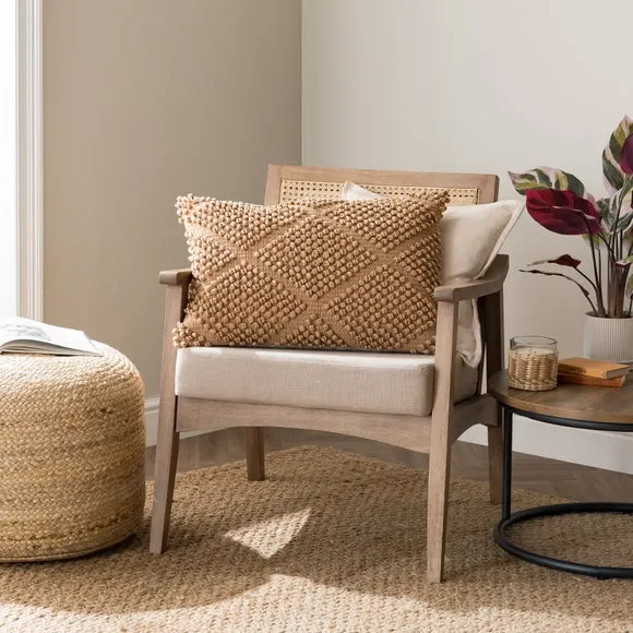 Bobble Diamond Dyed Jersey Rectangle Cushion
