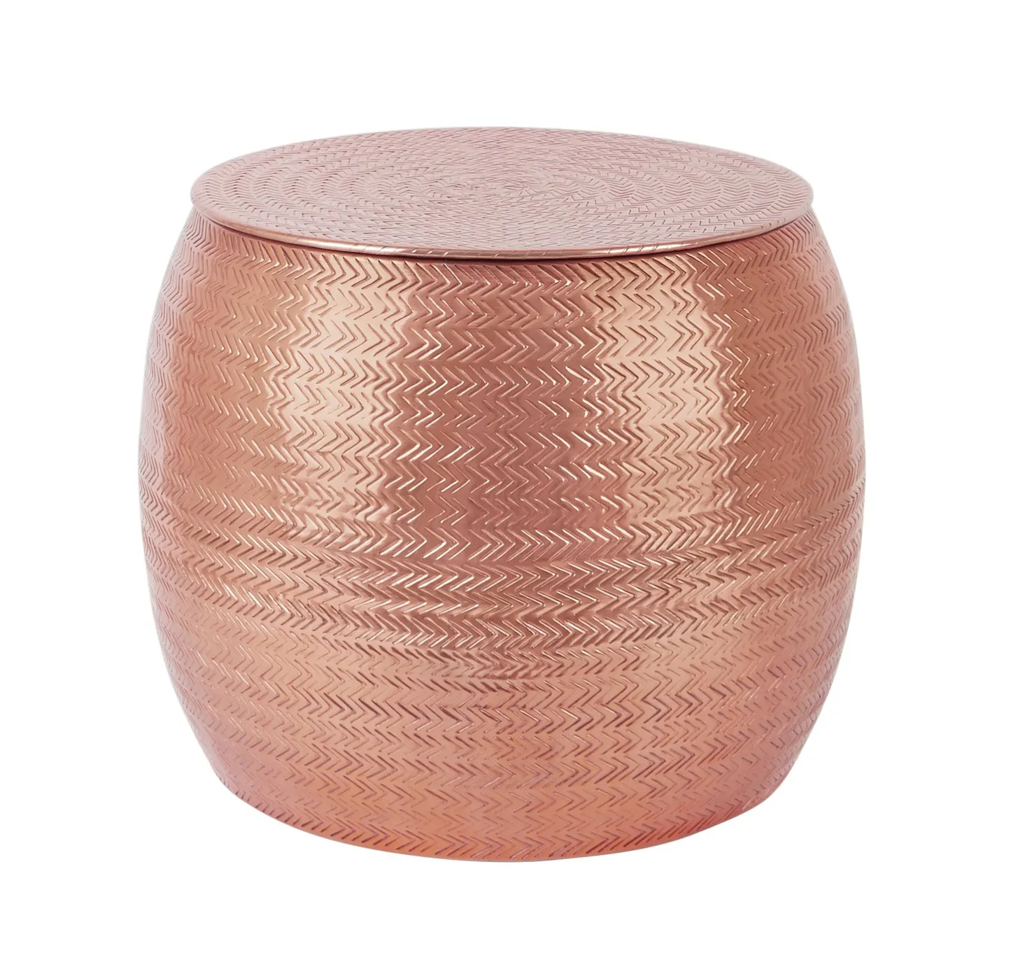Habitat Sona Copper Storage Hammered Aluminium Side Table