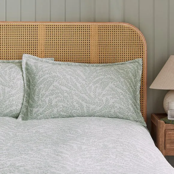 Ava Woven Leaf Microfibre Oxford Pillowcase
