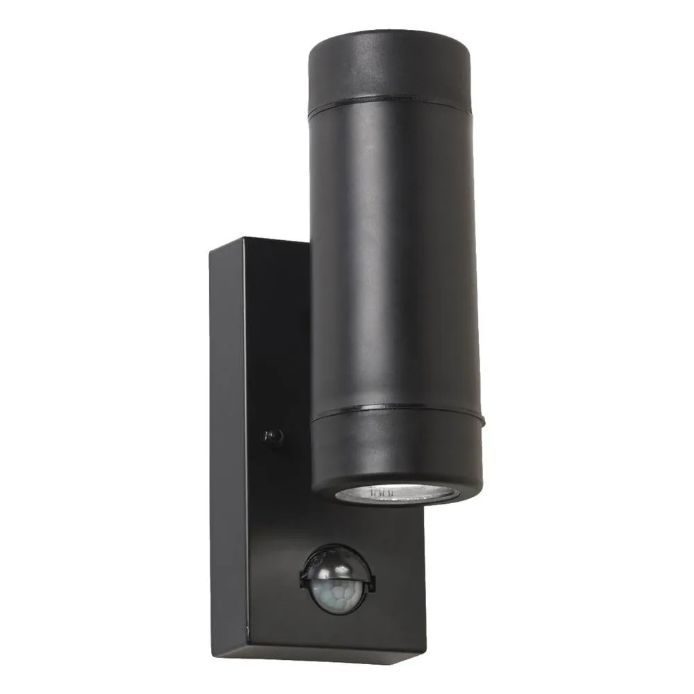 First Choice Lighting Gale - Polypropylene Coastal PIR Motion Sensor Wall Light in Black