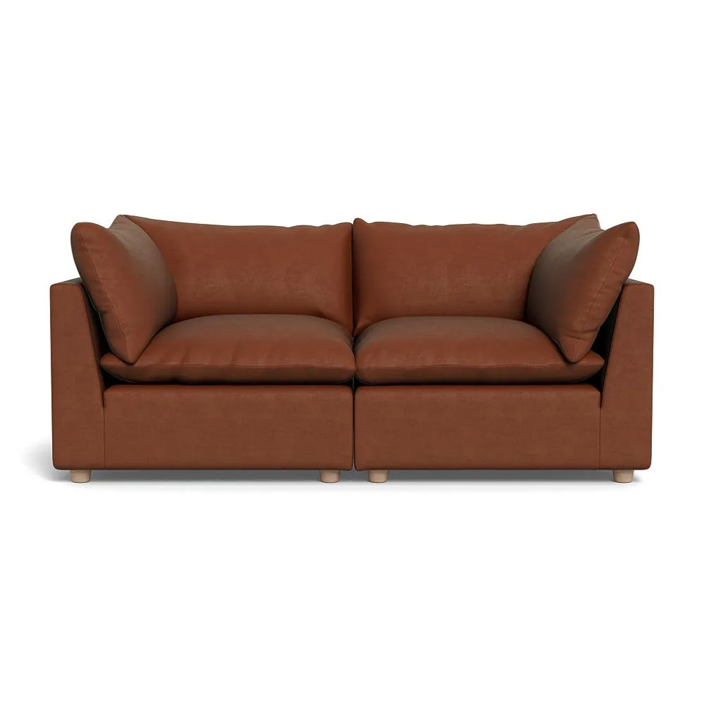 Heal's Astrid 3 Seater Sofa Smart Luxe Velvet Tawny Natural Feet 1