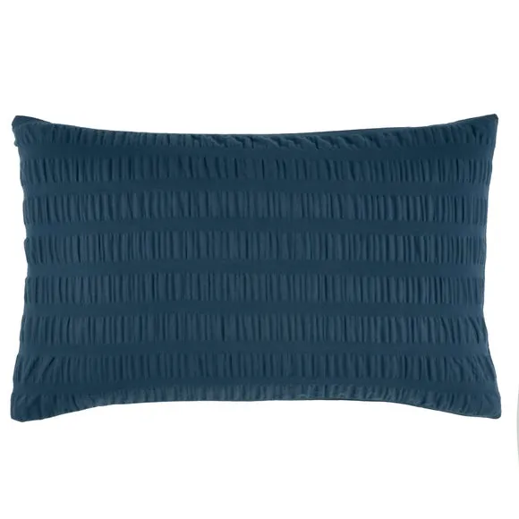 Aria Seersucker 100% Cotton Duvet Cover & Pillowcase Set 6