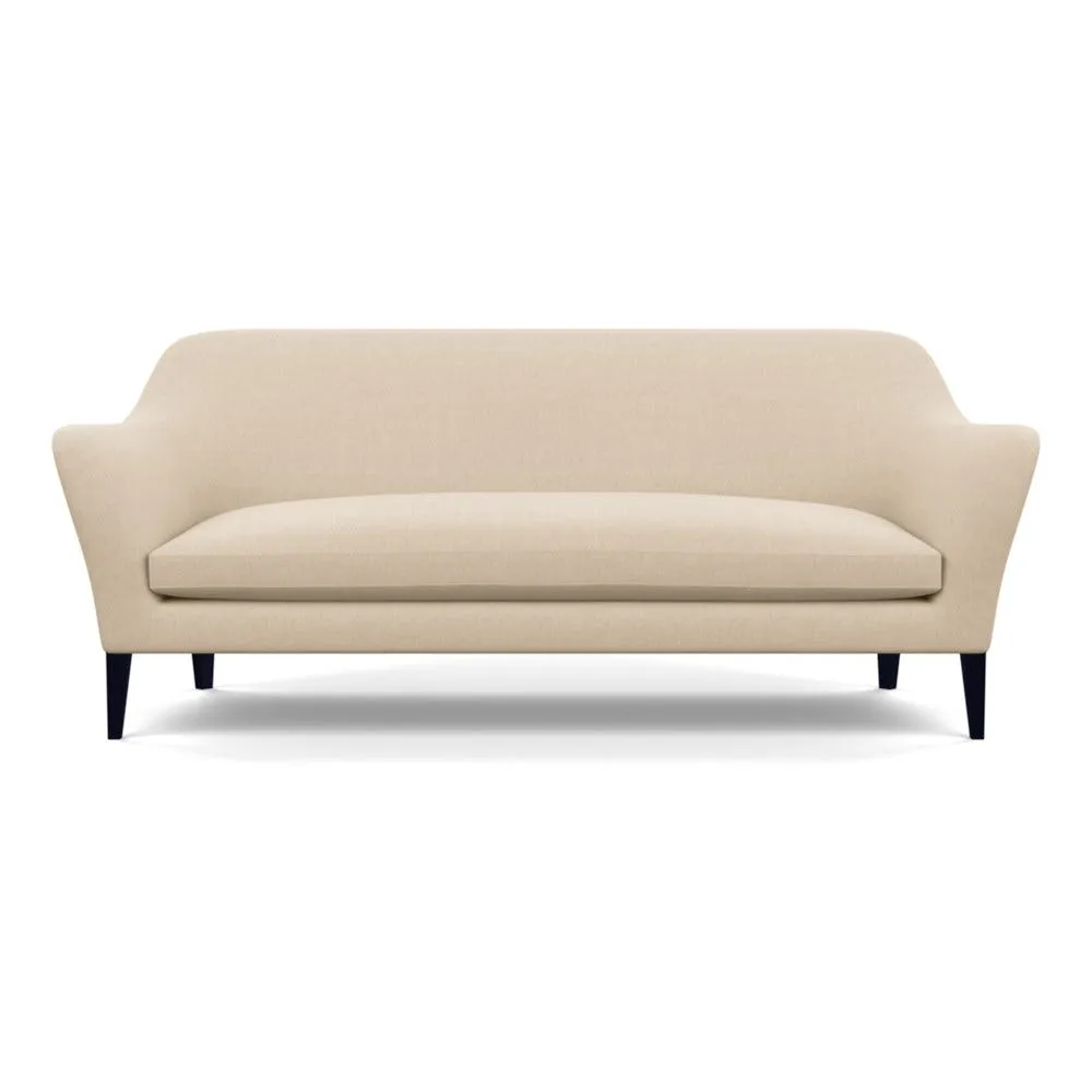 Heal's Wallis 4 Seater Sofa Brushed Cotton Oat Black Feet
