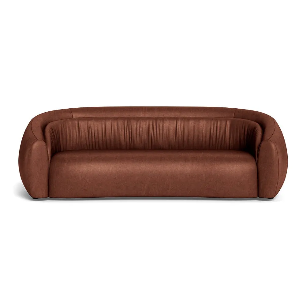 Heal's Flora 4 Seater Sofa Grain Leather Dark Brown 1