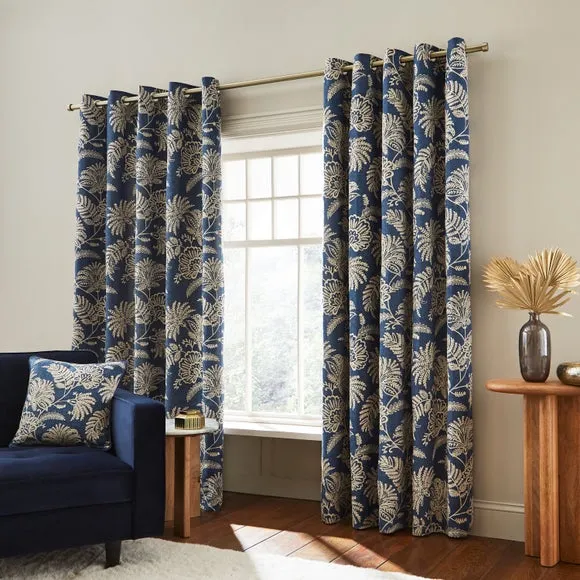 Dakota Embroidered Eyelet Curtains 2
