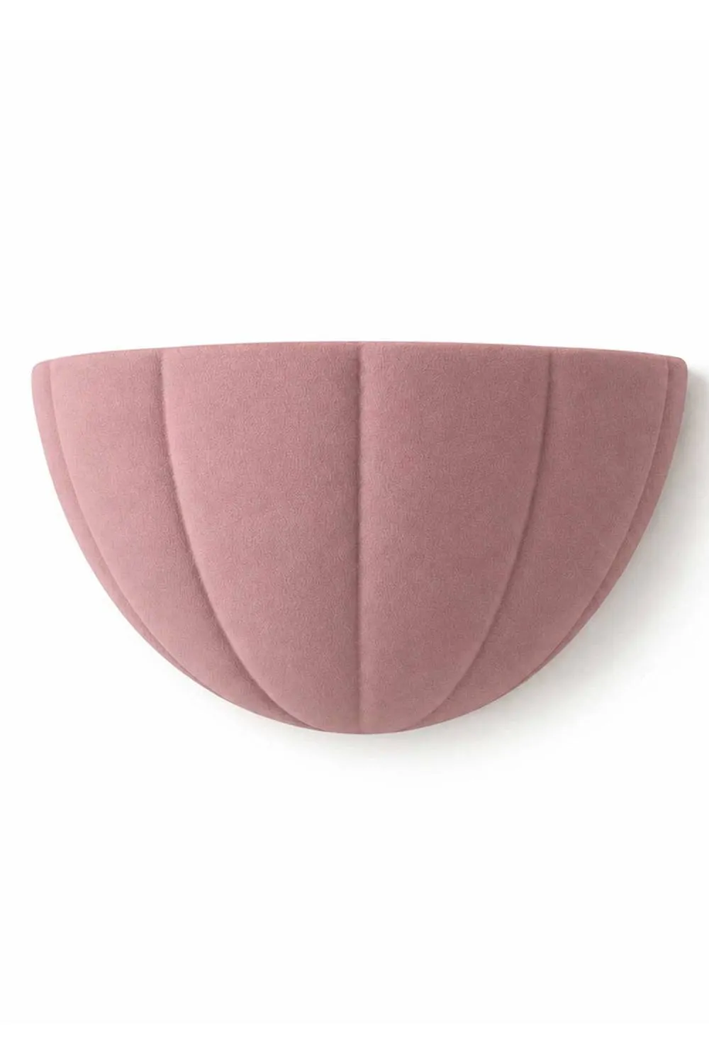 ValueLights Leonardo Scallop Curve Ceramic Flush Wall Sconce Light in Dusty Pink 6