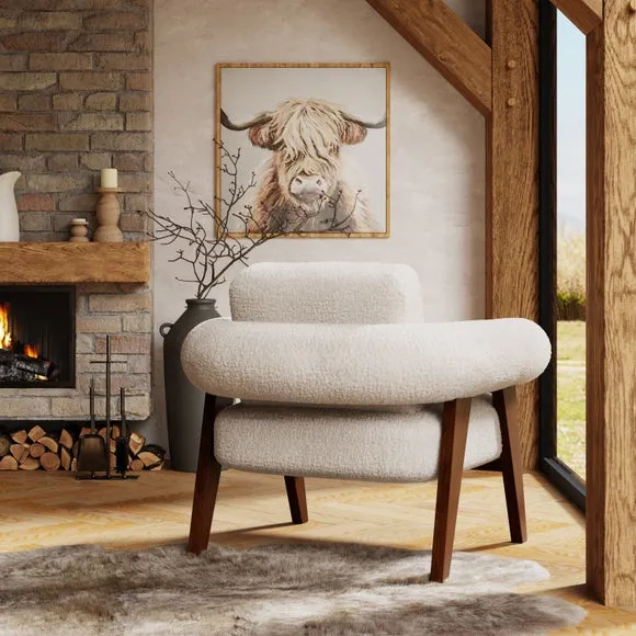 Brynn Cream Borg Accent Chair 2