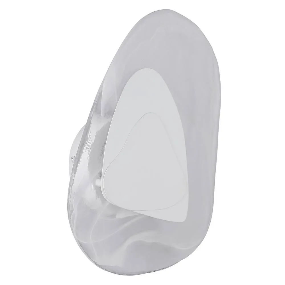 Netlighting Dorsey Integrated LED Wall Lamp White Matt Clear Glass Shade LED 3000K 2