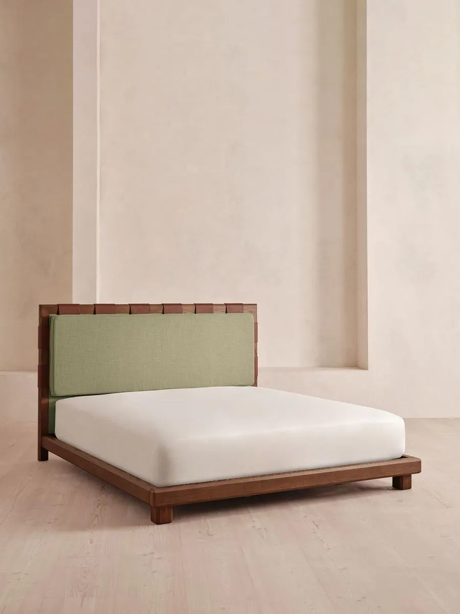 Barnaby Bed, King, Wool Linen, Sage
