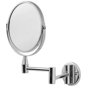 Croydex Small Round Magnifying Bathroom Mirror - Silver 2