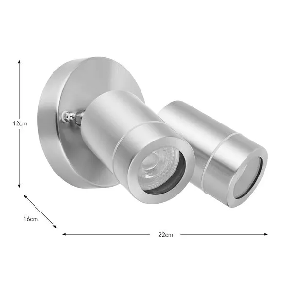 Brax Modern 2 Light Adjustable Wall Spotlight 6