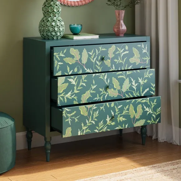 Petit 3 Drawer Chest, Green 2