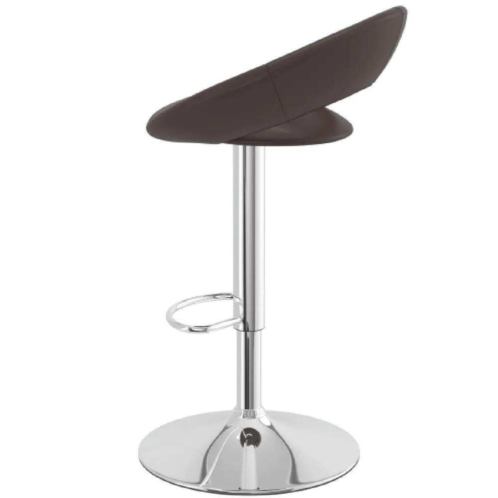 netfurniture Serene Brown Padded Kitchen Breakfast Bar Stool Height Adjustable 6