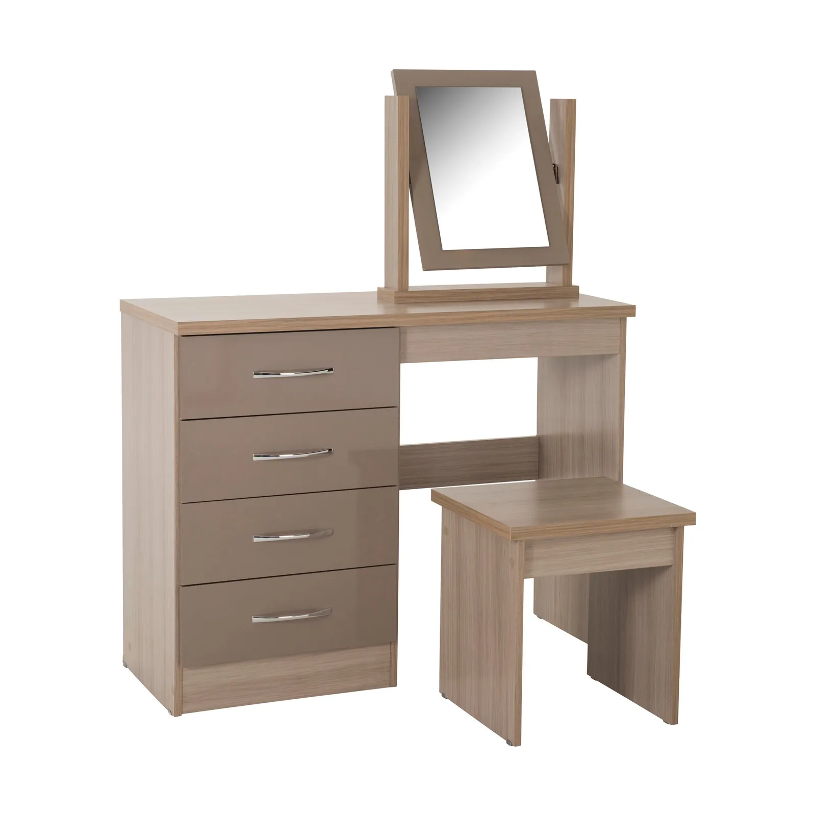 Nevada 4 Drawer Dressing Table Set with Mirror 1
