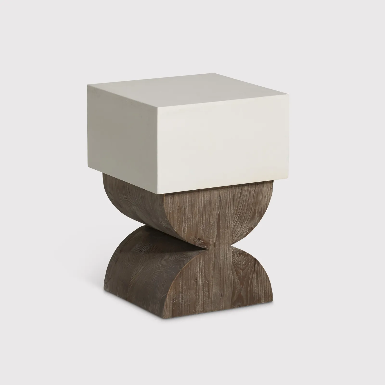 Turvey End Table 35X35X50Cm, White Concrete | Barker & Stonehouse
