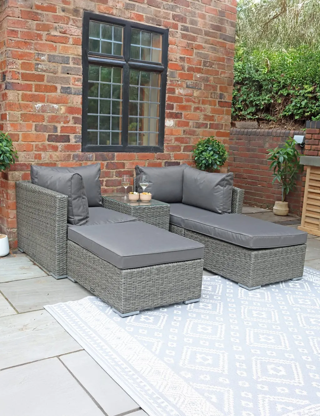 Royalcraft Paris 4 Seater Lounge Set Grey
