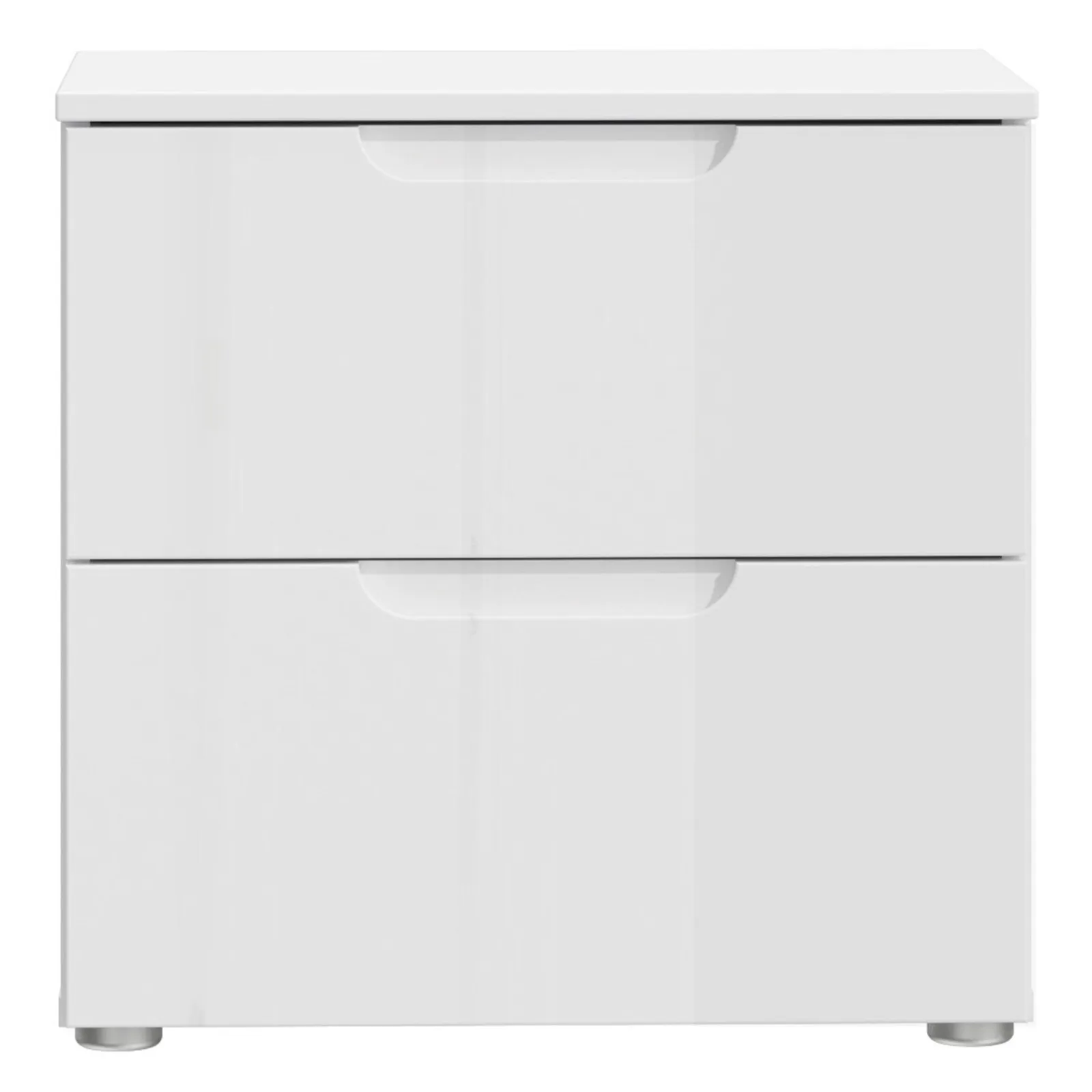 Furniture To Go Sienna 2 Drawer Bedside in White 2