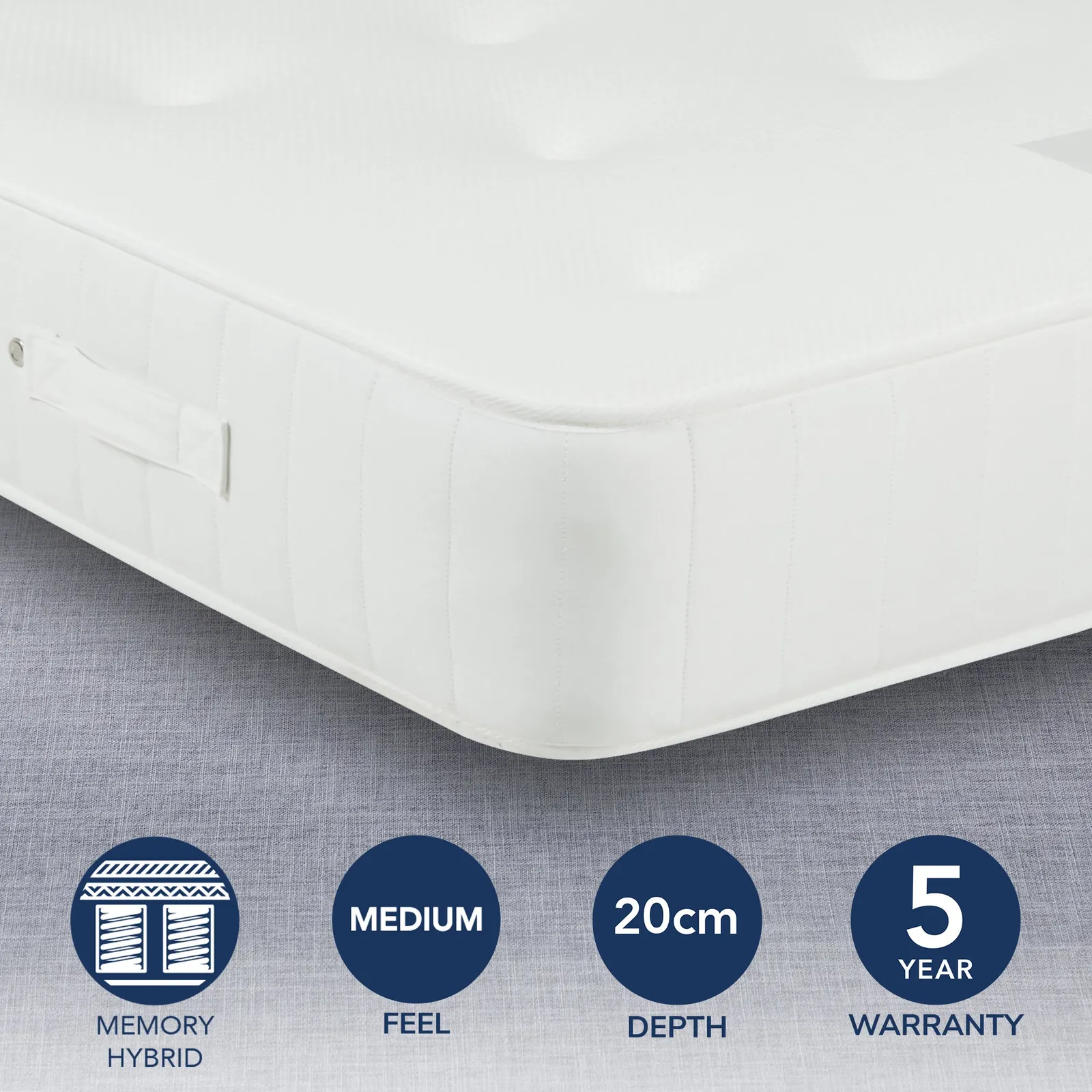 Fogarty Medium Memory 1000 Pocket Mattress White