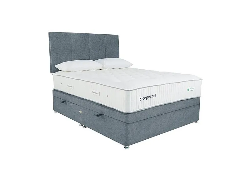 Natural Touch 3000 Side Ottoman Divan Set - Super King - Joshua Blue