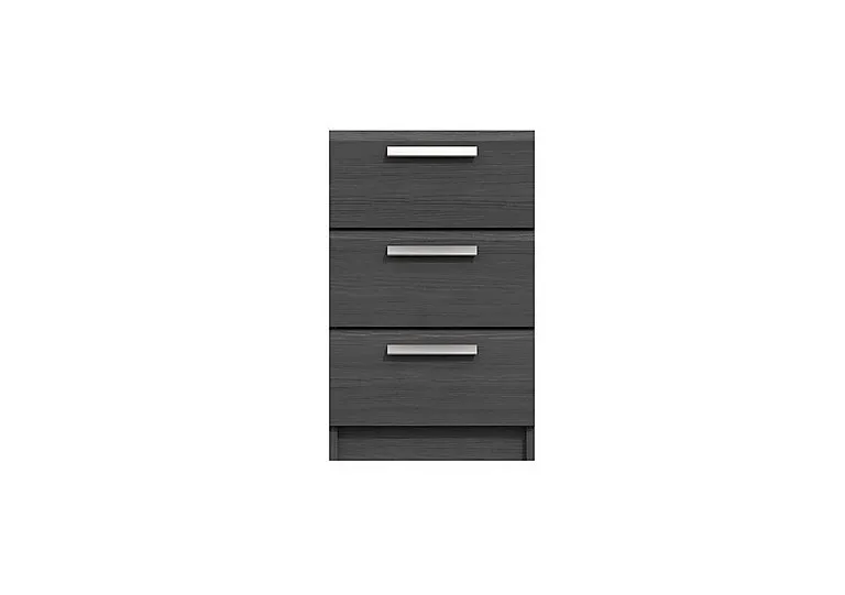 Waterloo 3 Drawer Bedside Cabinet - Graphite