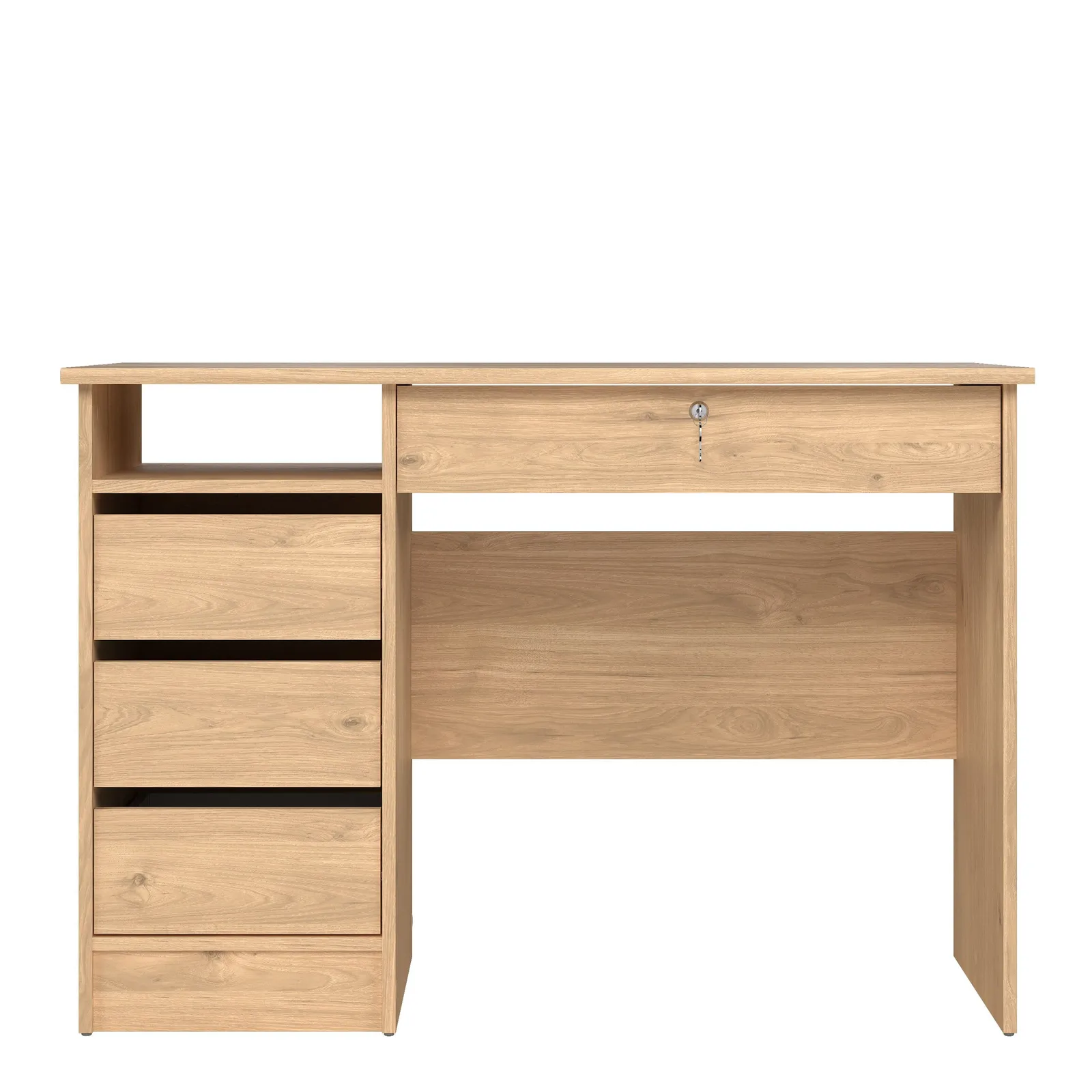 Furniture To Go Function Plus 4 Drawer Desk Handles Drawer in Light Brown 2