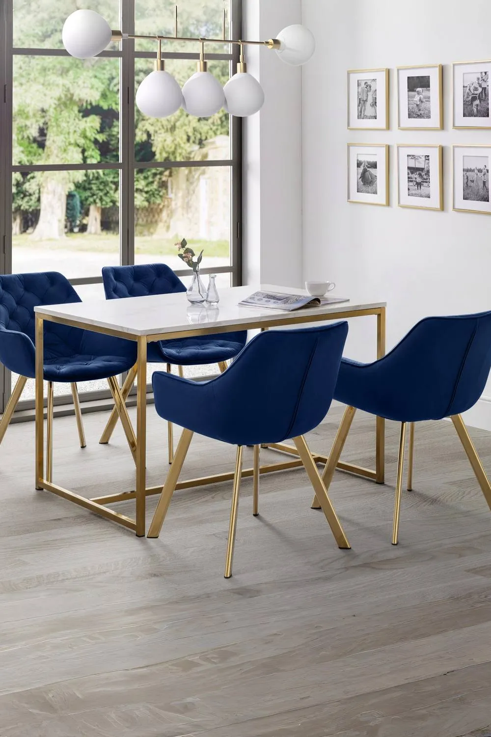 Julian Bowen Scala Rectangular 4-6 Seater Dining Table in Gold 3