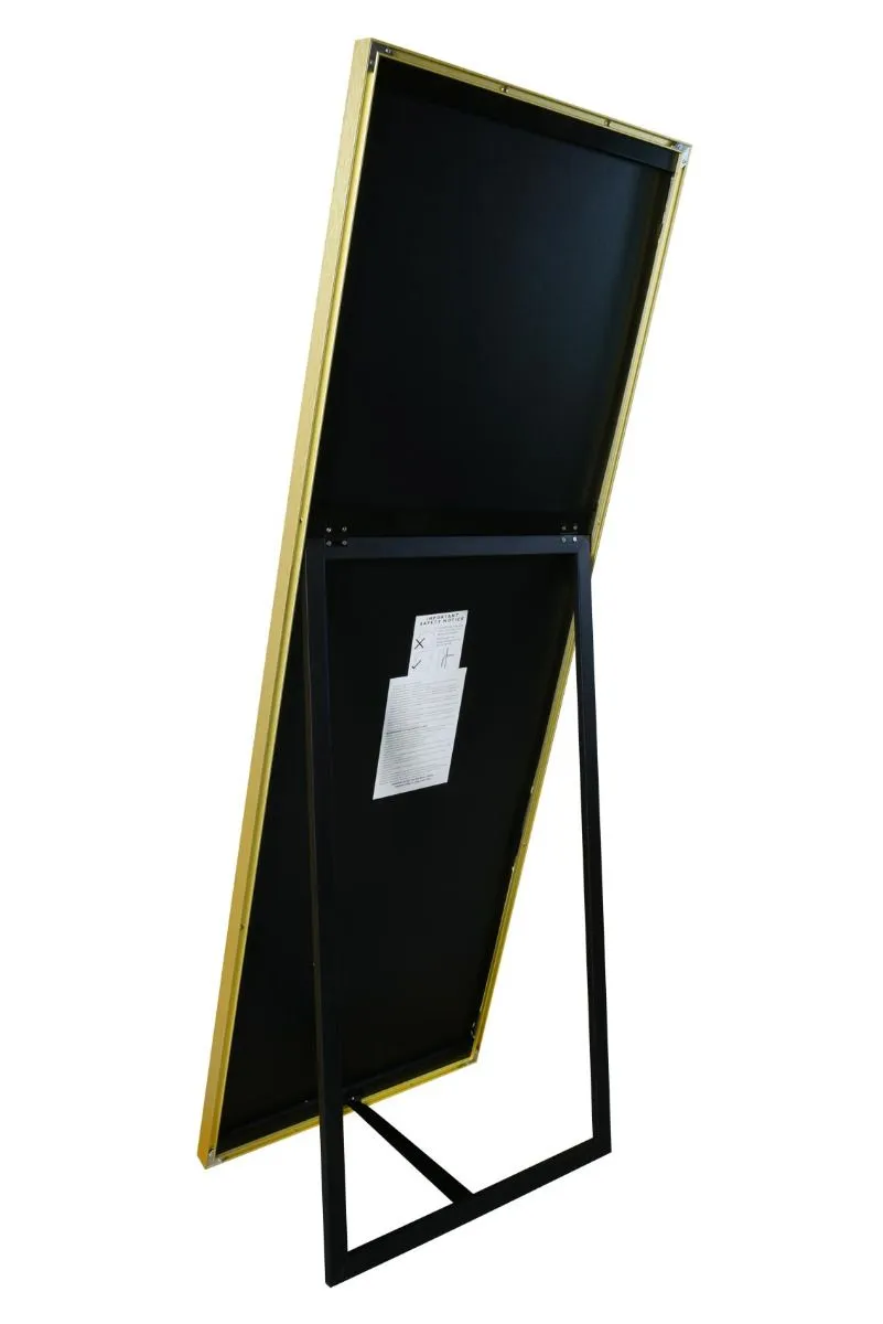 MirrorOutlet Gold Aluminium Edged Wall Mirror 67" X 23" (170CM X 58CM) 3