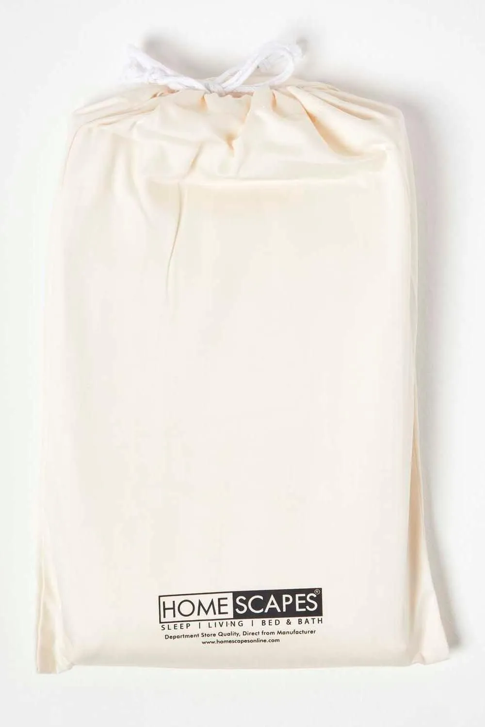 Homescapes Sateen Cotton Fitted Cot Sheets 400 Thread Count, 2 Pack in Cream 5