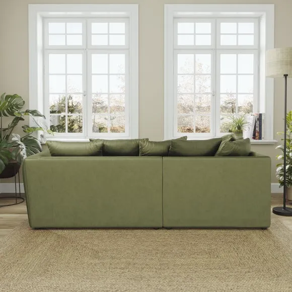 Blake Curved Arm Opulent Velvet Corner Chaise Sofa 3