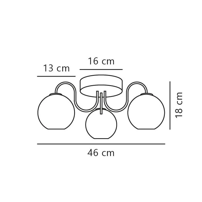 Nordlux Franca Ceiling Light Brass Metal E14 Mains in Gold 6