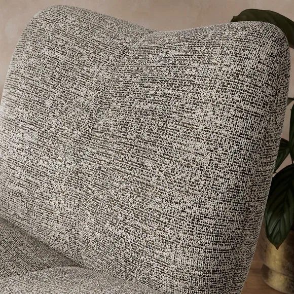 Junia Luxe Boucle Swivel Chair with Table 2