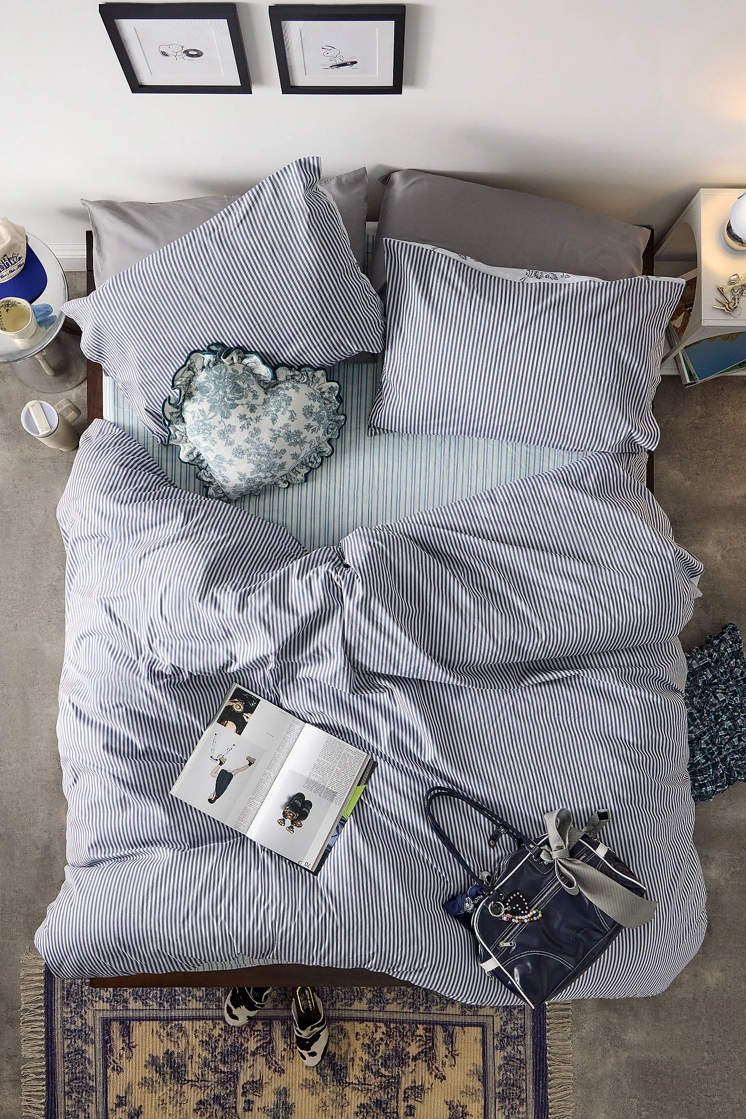 Juliet Reversible Duvet Set - Blue 3