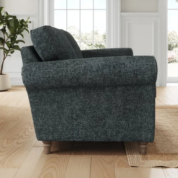 Flori Chunky Chenille 4 Seater Sofa 2