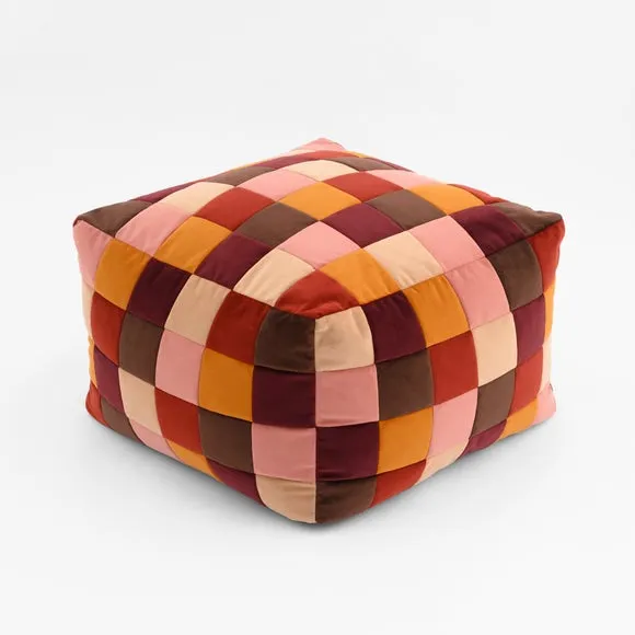 Eliza Patchwork Cube Pouffe 4