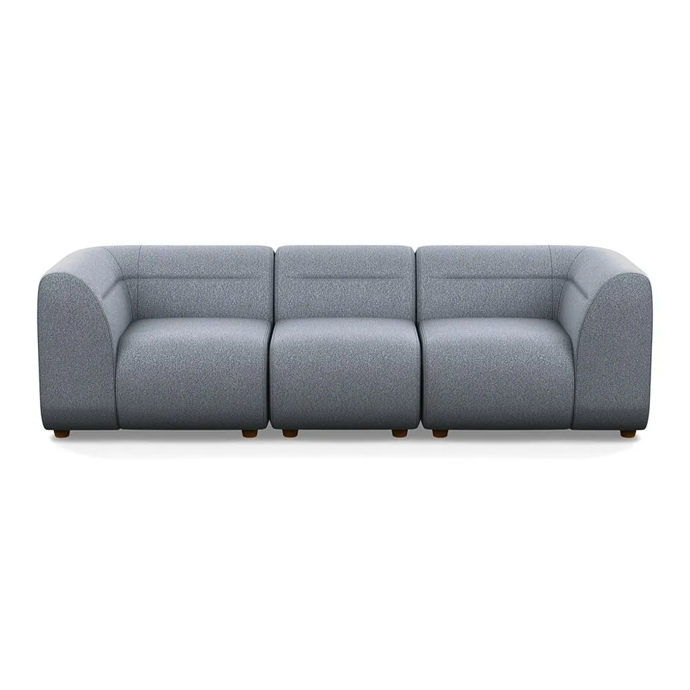 Heal's Lilli 3 Seater Sofa Chunky Boucle Steel Natural Beech Feet 1
