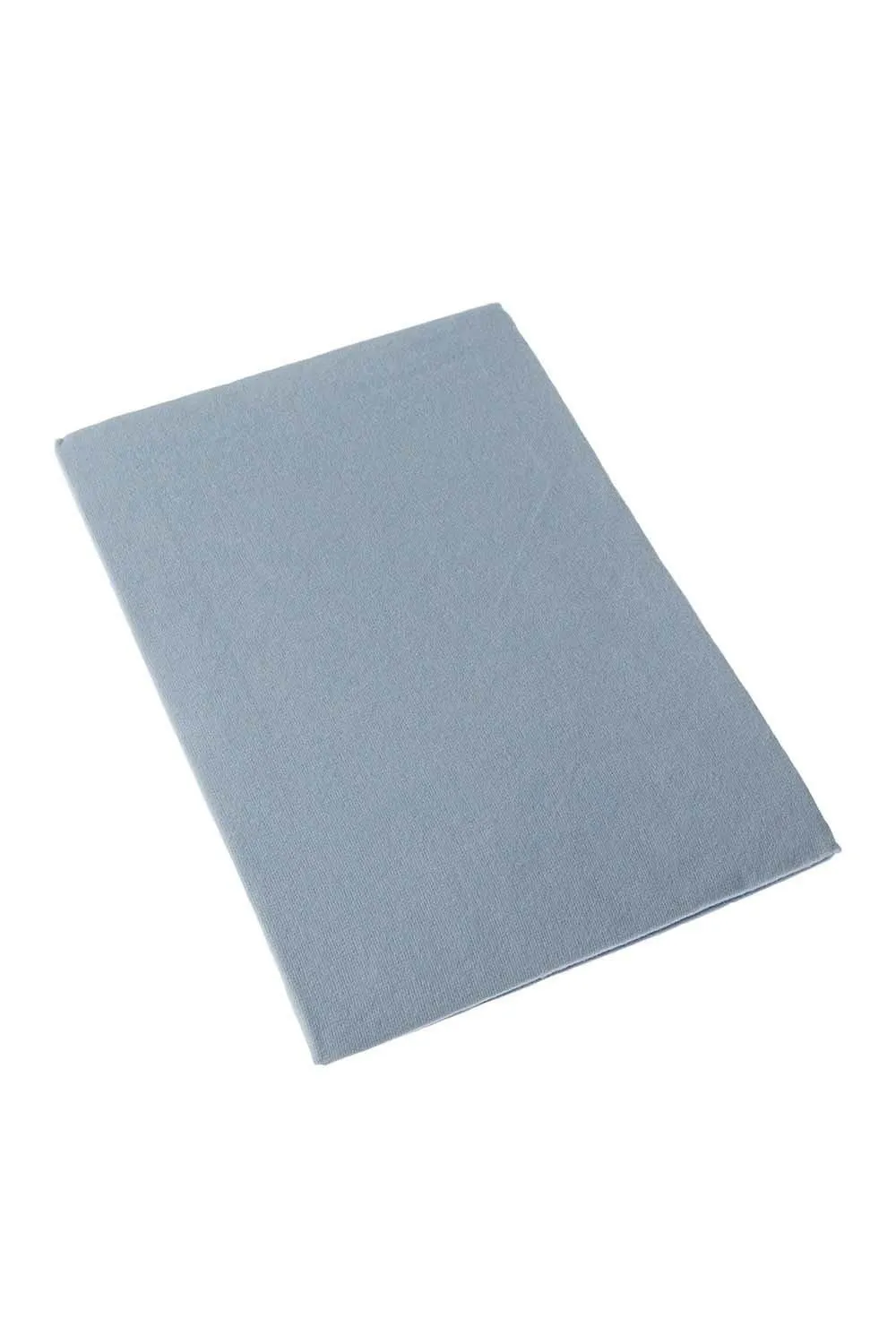 Homescapes 100% Brushed Cotton Cot Flat Sheet Pair, 100 x 150 cm in Blue 2