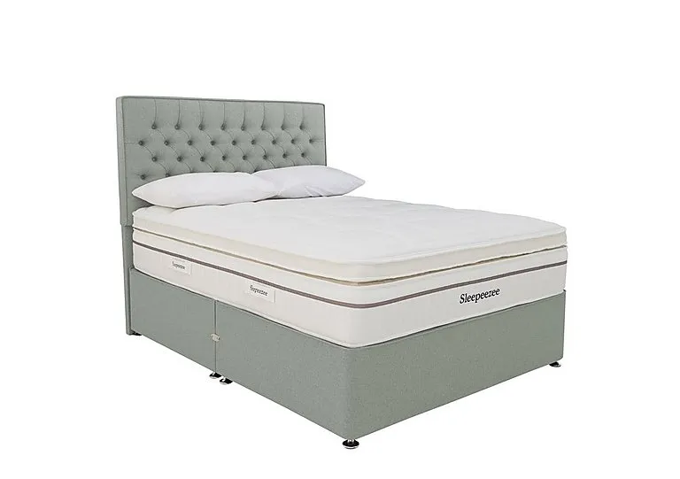 Harmony 3500 Soft Divan Set - Double - Tweed Mint