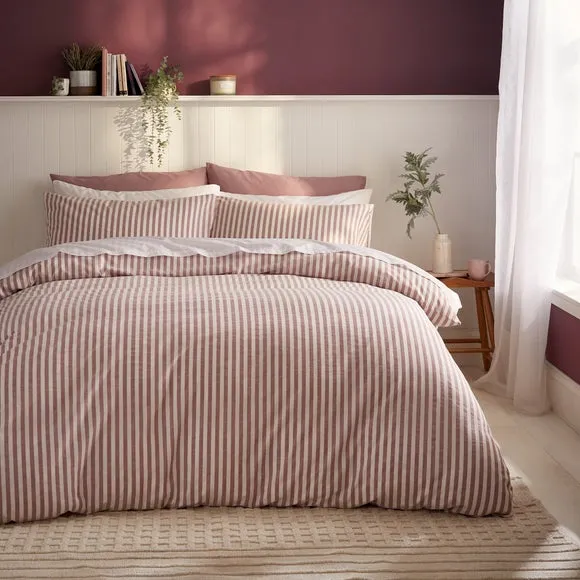 Portloe Stripe 100% Cotton Duvet Cover & Pillowcase Set 1