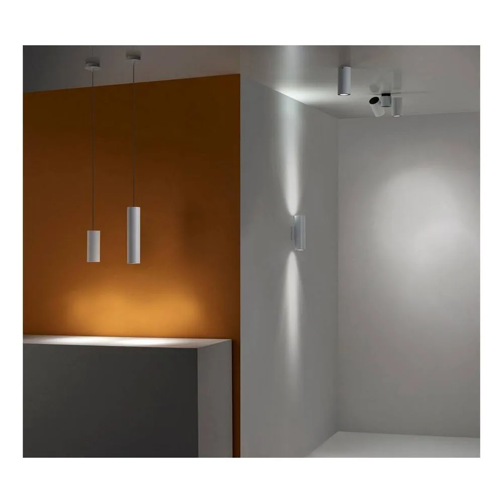 Netlighting Pipe 2 Light Up & Down Wall Light White Black GU10 2