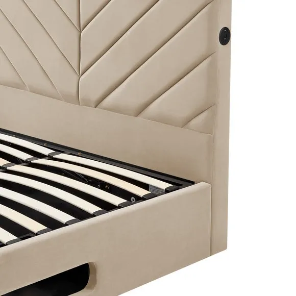 Koble Chevron Side Lift Ottoman TV Bed 6