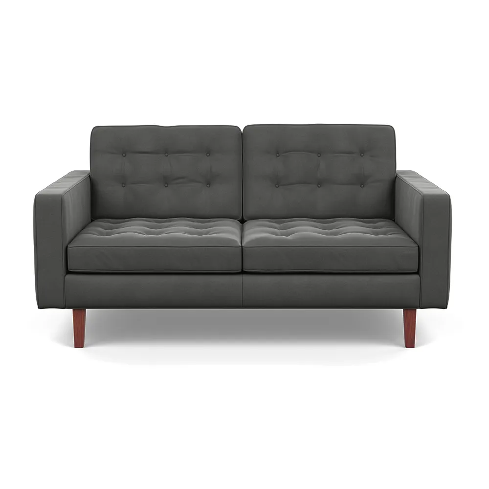Heal's Hepburn 2 Seater Nobilis Velvet Dolphin Walnut 1