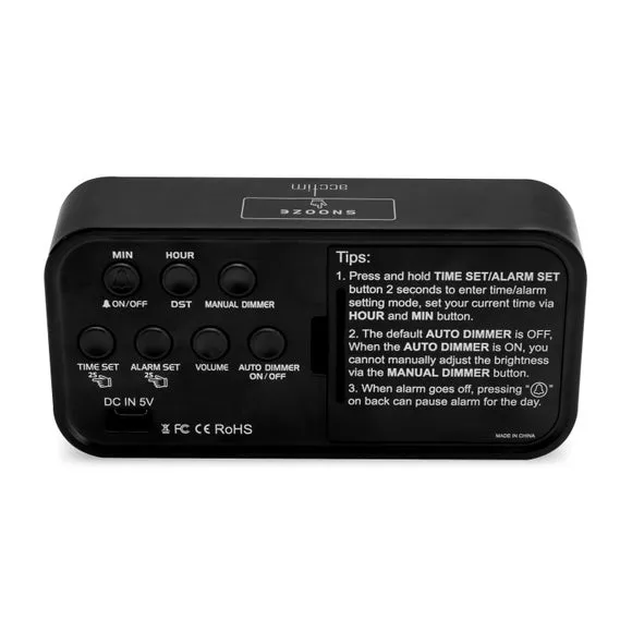 Acctim Silas Digital LED Alarm Clock 3